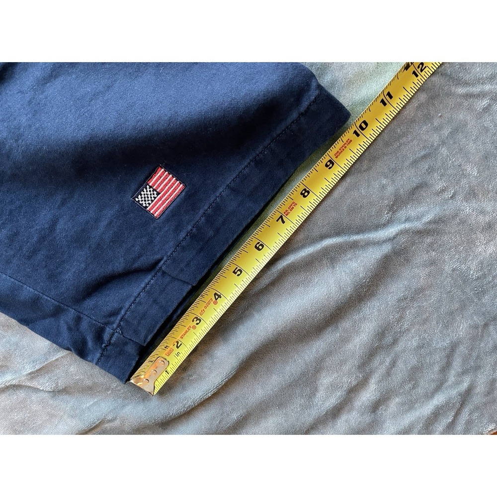 Embroidered American Flag 🇺🇸 Shorts Men's 36 Belted Coastal/Hamptons 4th of July - Picture 6 of 11